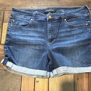 Liverpool Dark Blue Jean Shorts